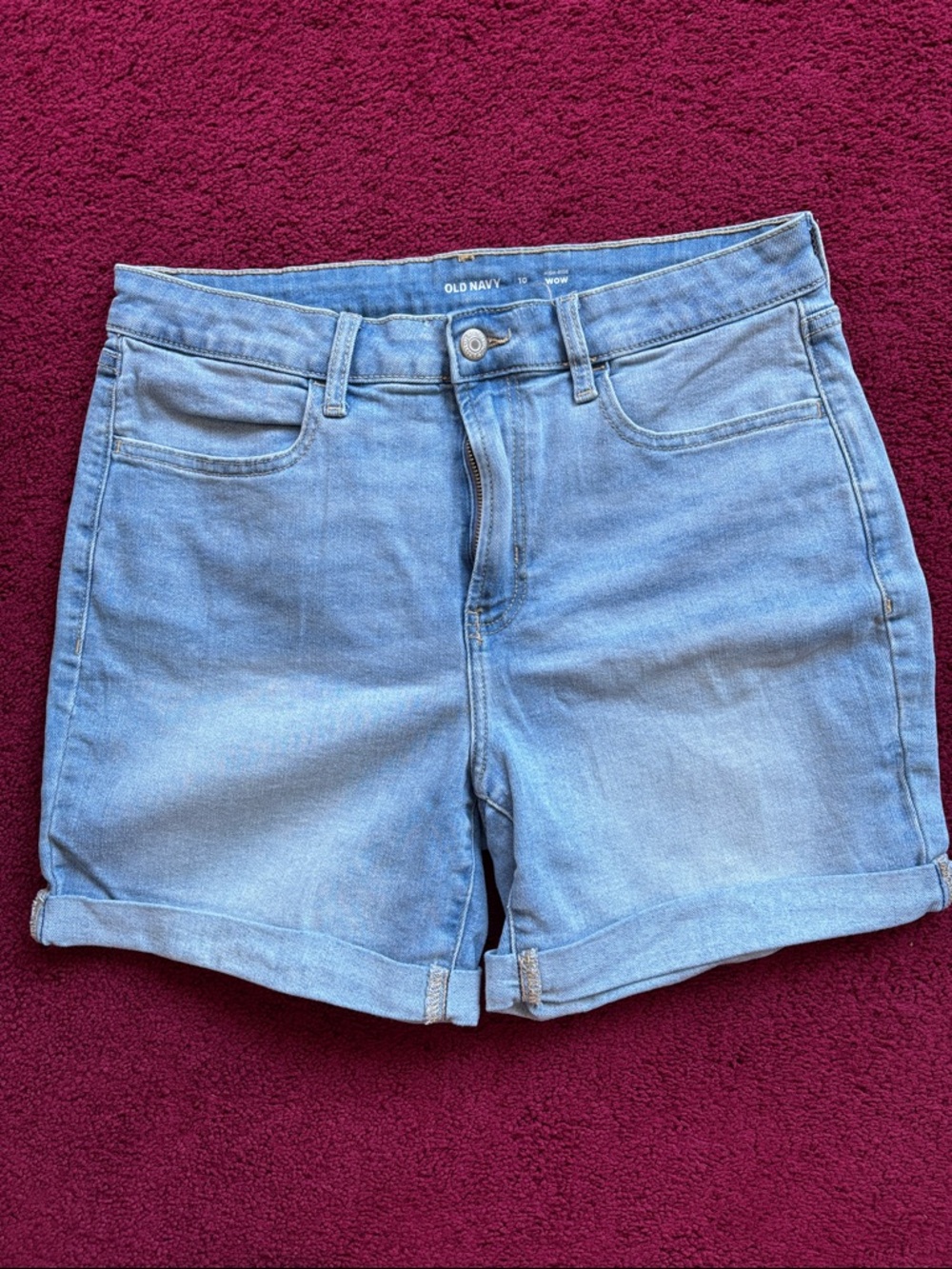 Old Navy Light Wash Jean Shorts with Cuffed Hem